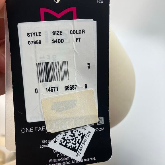 Maidenform T-Shirt Bra 34DD Cream‎ Lightly Lined Underwire Everyday Style 07959 - Picture 8 of 9